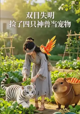双目失明,捡了四只神兽当宠物