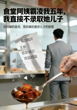 食堂阿姨霸凌我五年，我直接不录取她儿子