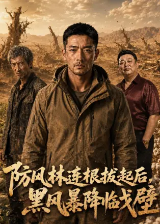 防风林连根拔起后，黑风暴降临戈壁