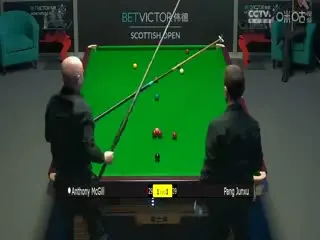 2023斯诺克苏格兰公开赛 庞俊旭2-4安东尼·麦克吉尔 20231213